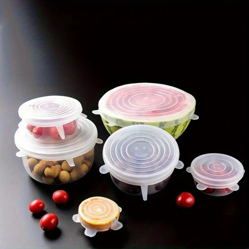 Reusable Silicone Food Covers (6Pcs)