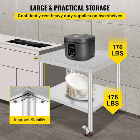 Stainless Steel Kitchen Prep Table