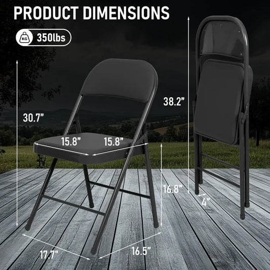 10 Pack Folding Chairs Metal