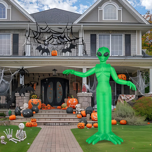 9 FT Tall Halloween Inflatable Decoration Outside Blow Up Alien