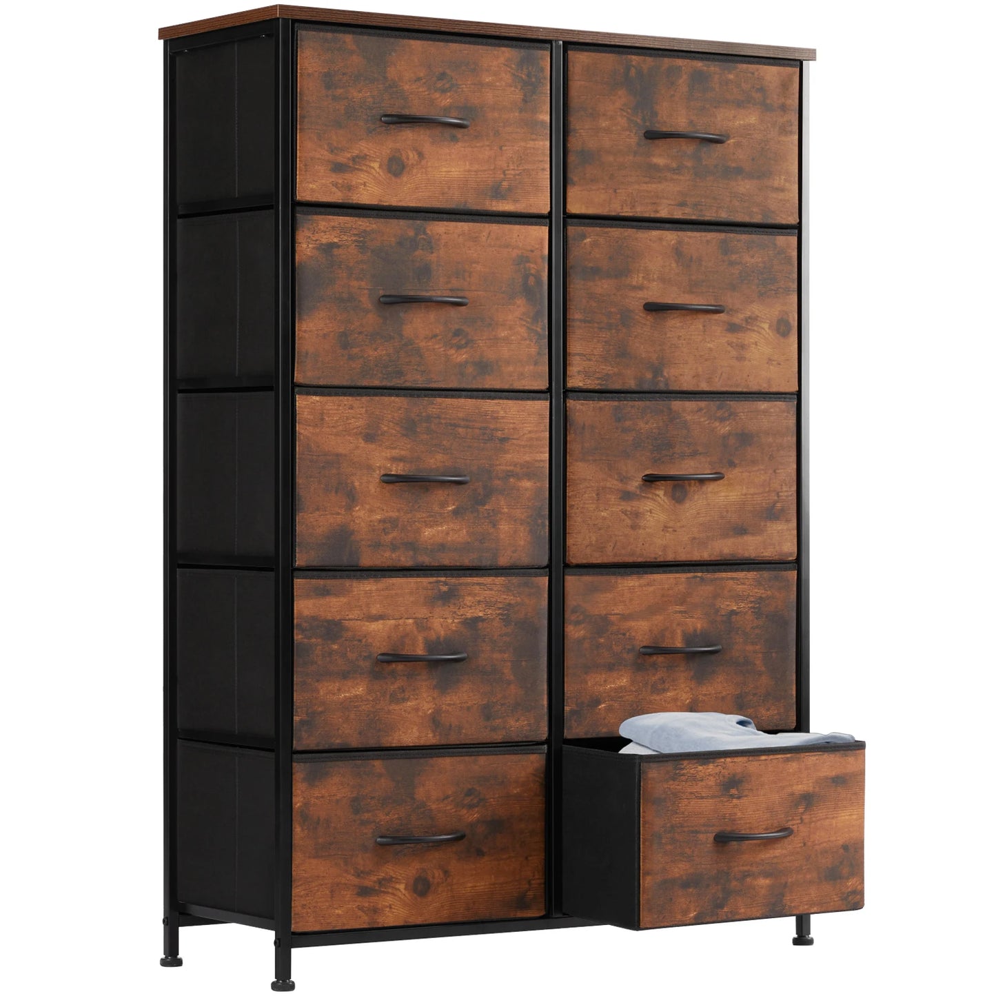 10 Fabric Drawers Wardrobe Steel Frame