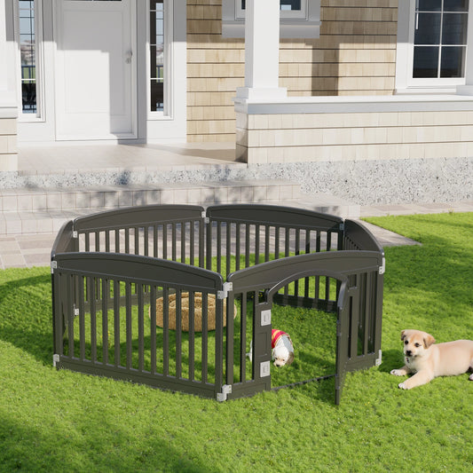 JHK Plastic Dog Playpen 6 Panel 24IN Expandable