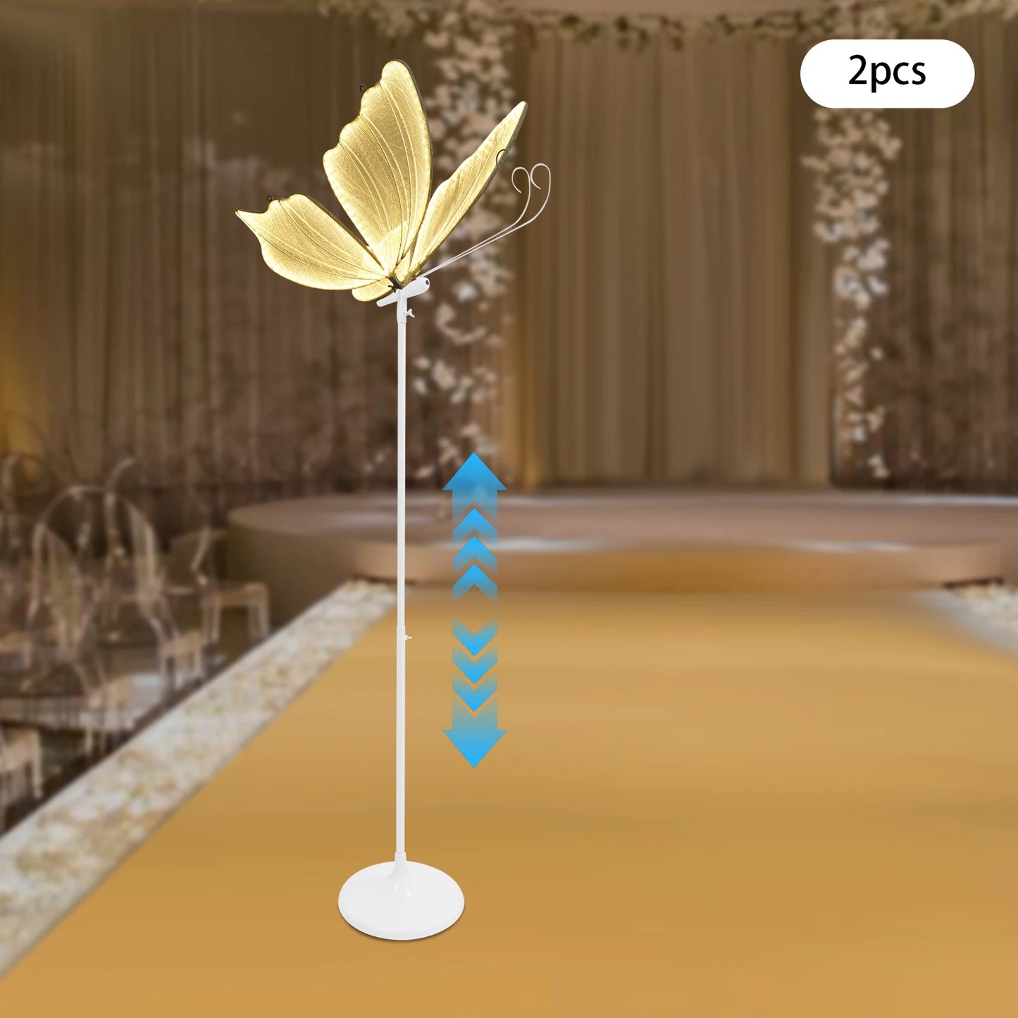 2PCS 48W Butterfly Floor Lamp
