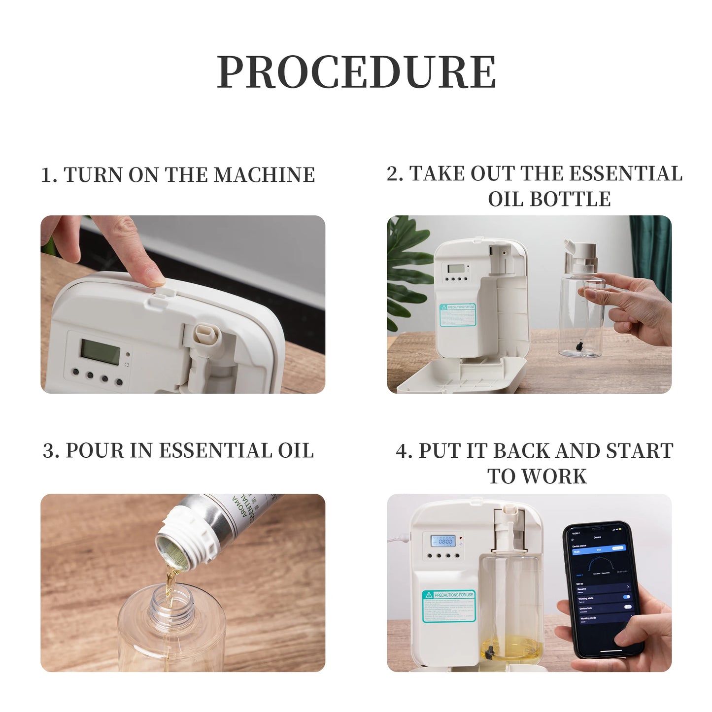 1000m³ Aroma Diffuser 400ML Oil Capacity