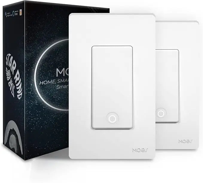 Smart WiFi 3 Way/Single Pole Push Button Light Switch