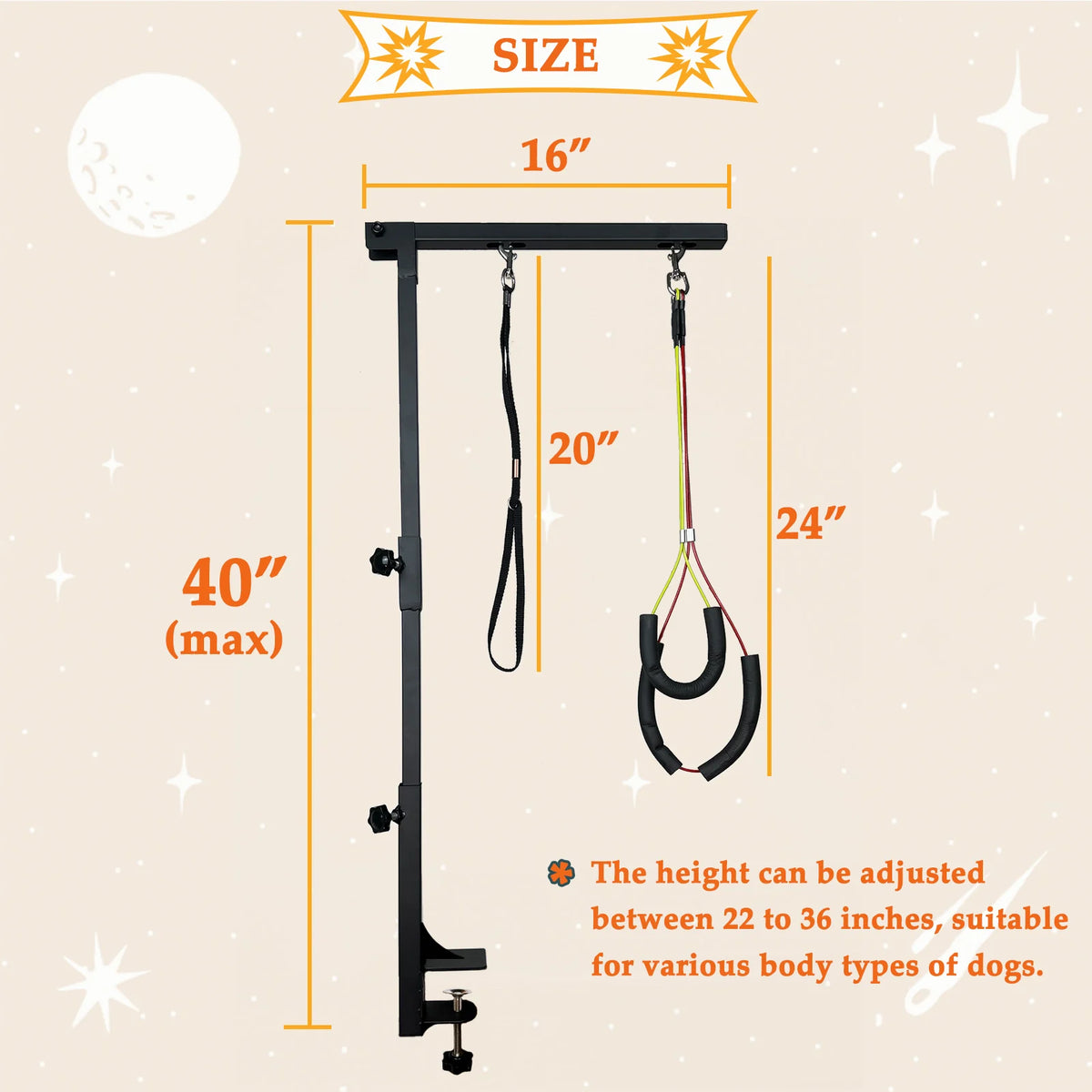 Dog Grooming Table Arm Height Adjustable Two No Sit Haunch Holder