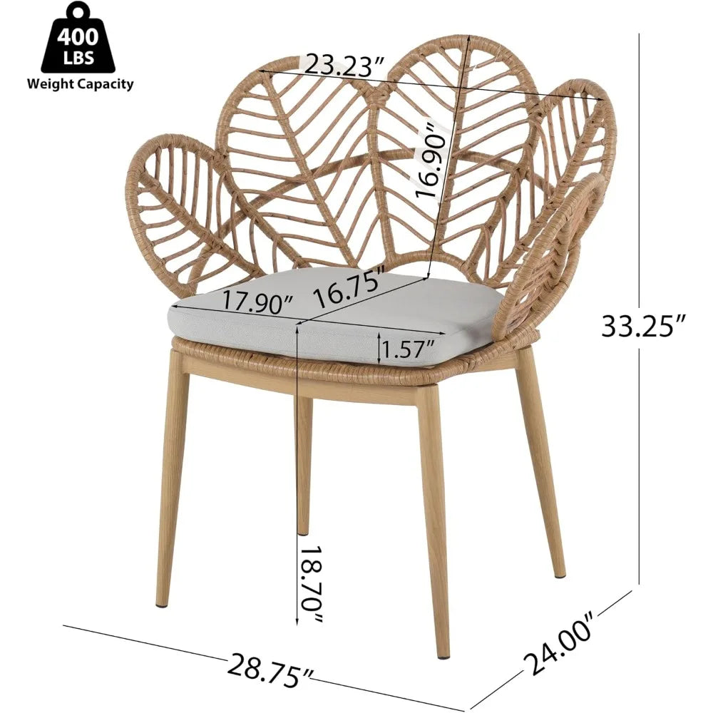 Outdoor Dining Chairs Set of 2