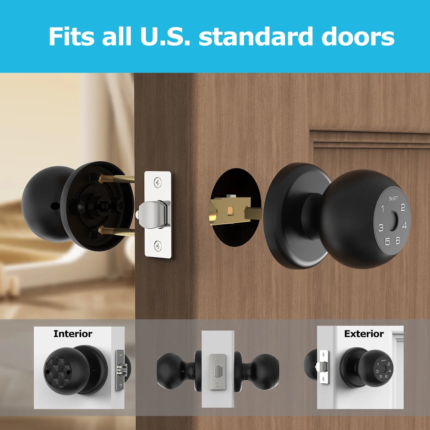 Ball-Shaped Smart Lock Fingerprint