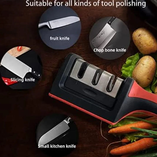 3-Stage Knife Sharpener Set - Diamond & Ceramic Rods