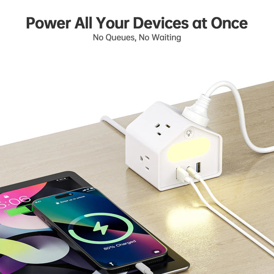 US-standard mini socket with PD18W fast charging