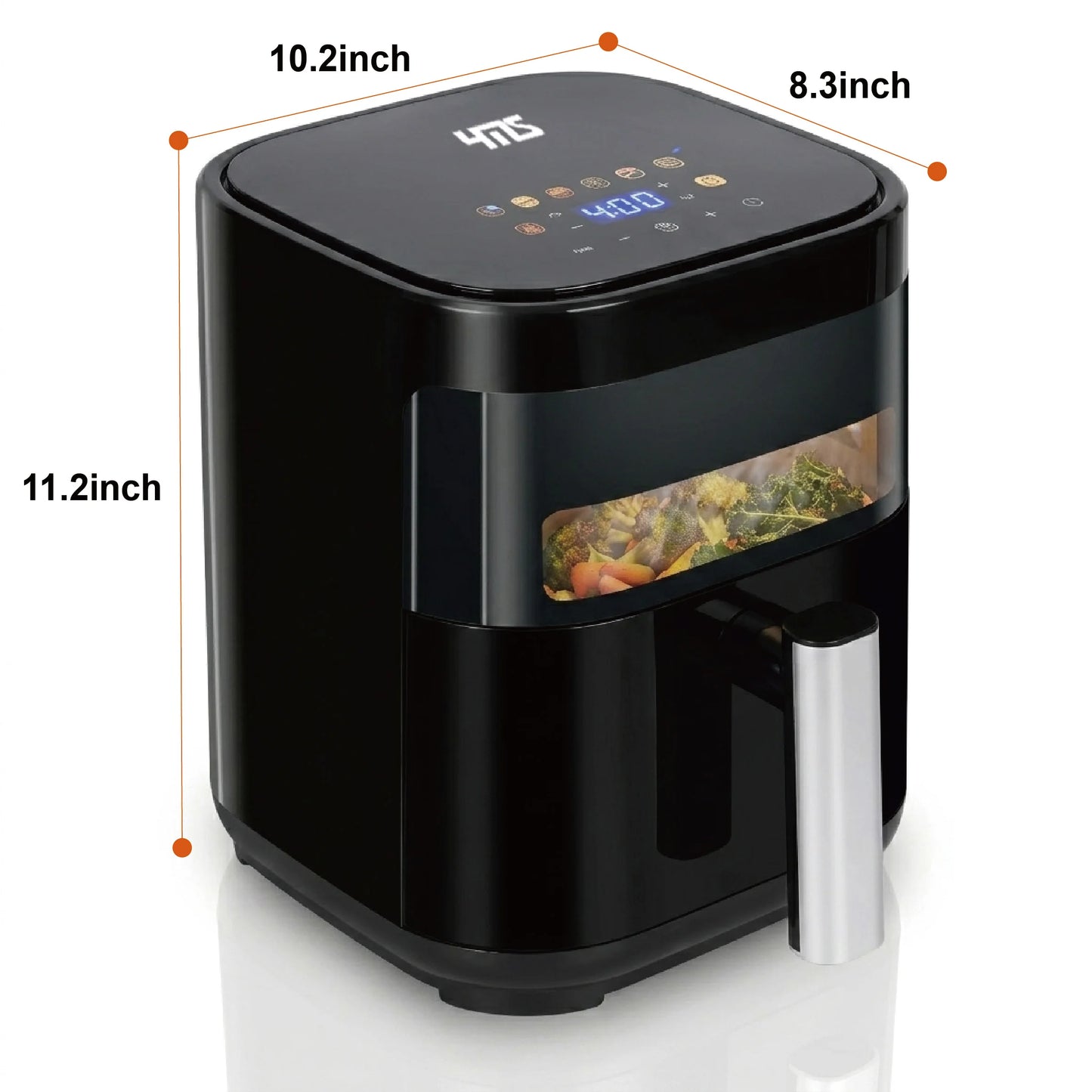 YMS 3.2QT Touchscreen Air Fryer with Visible Window