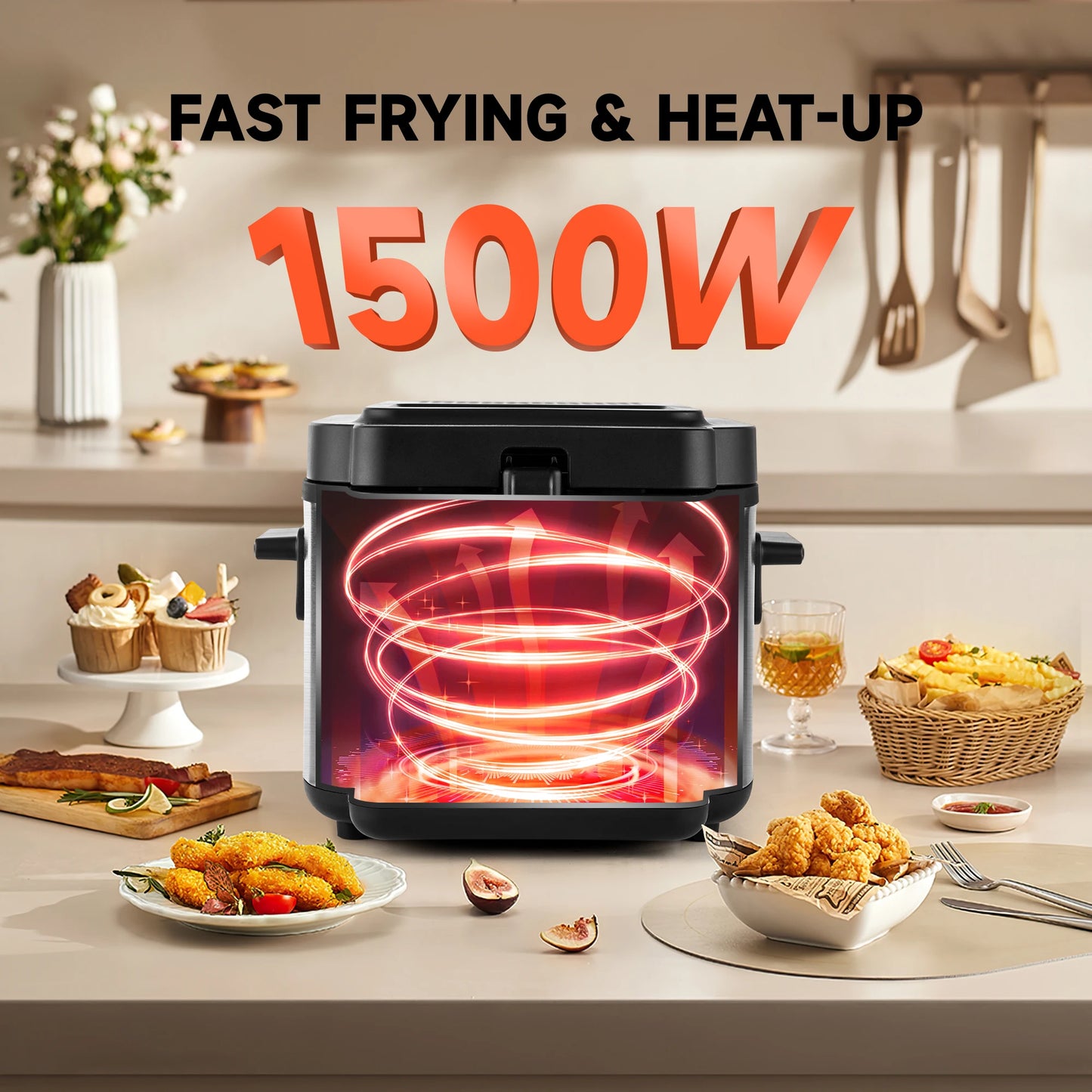 2.5L 1500W Electric Deep Fryer