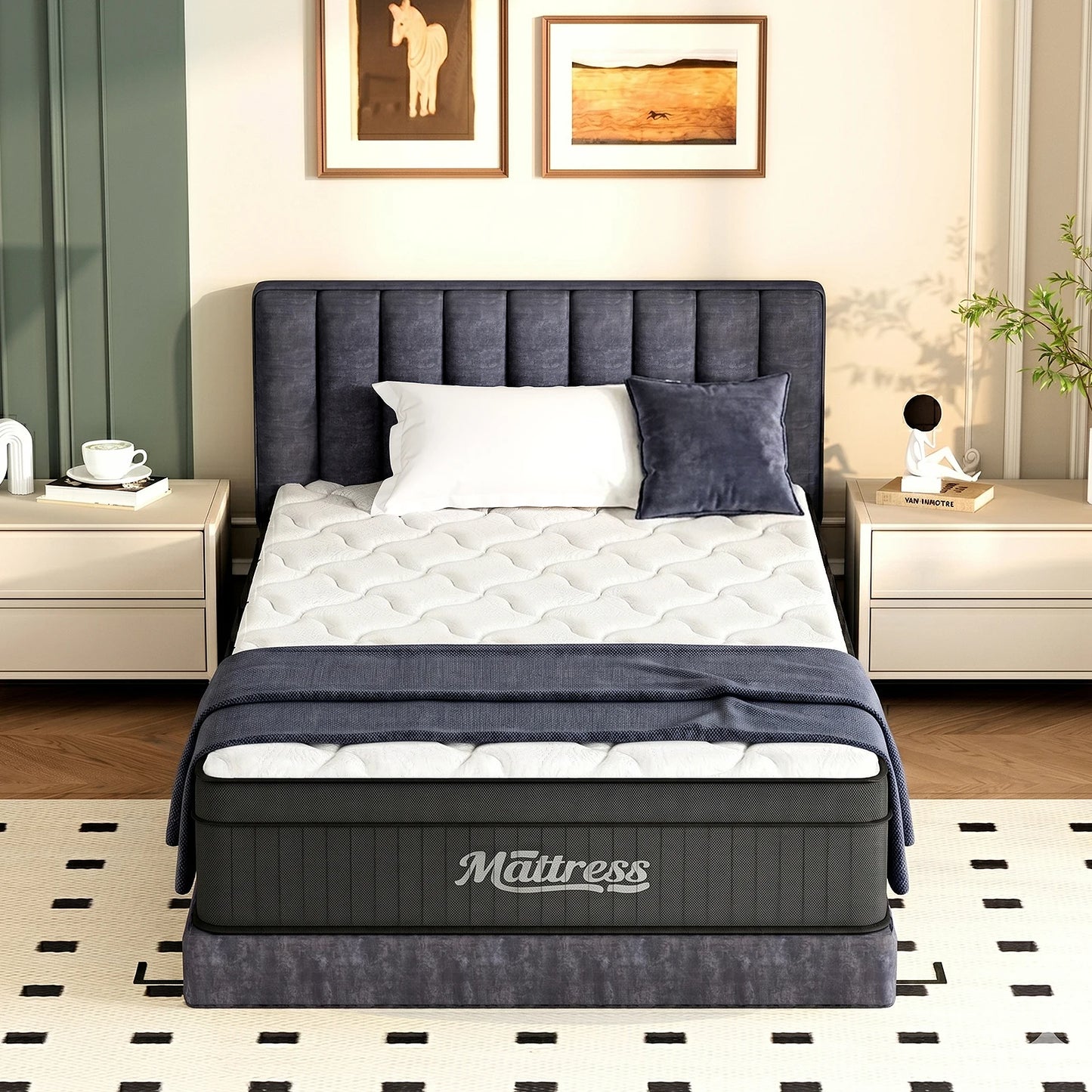 12 Inch Twin Mattress, Hybrid Pocket Spring Mattress