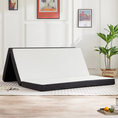 JHK Tri-Fold Memory Foam Mattress with Collapsible and Washable Cover