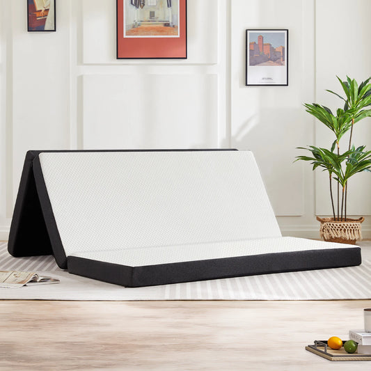 JHK Tri-Fold Memory Foam Mattress with Collapsible and Washable Cover