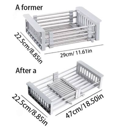 Adjustable Over-The-Sink Dish Drying Rack