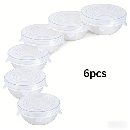 Reusable Silicone Food Covers (6Pcs)