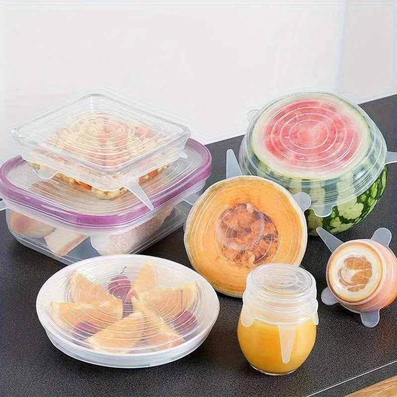 Reusable Silicone Food Covers (6Pcs)