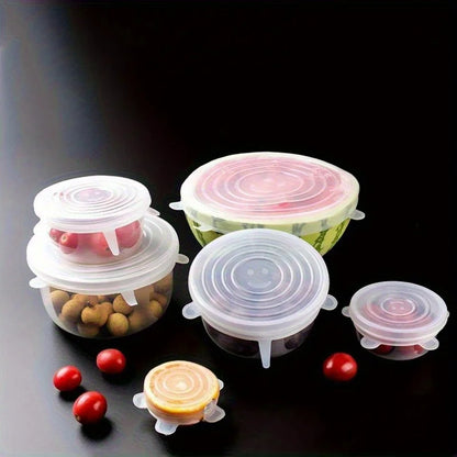 Reusable Silicone Food Covers (6Pcs)
