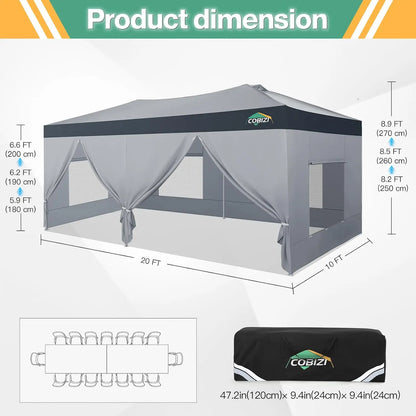 10x20ft Pop Up Canopy Tent