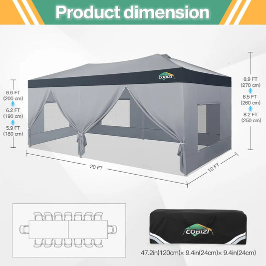 10x20ft Pop Up Canopy Tent