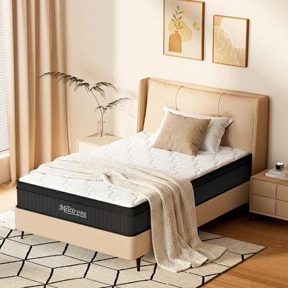 12 Inch Twin Mattress, Hybrid Pocket Spring Mattress