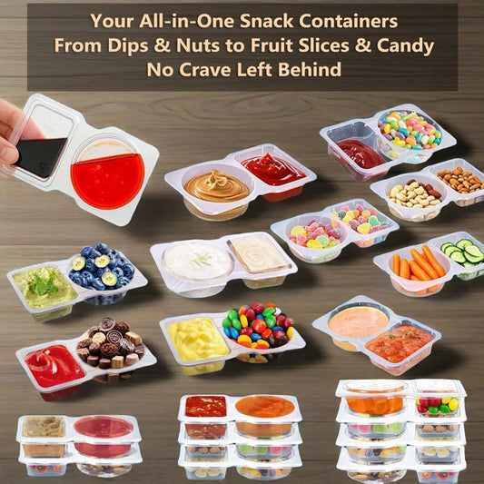 Disposable 2-Compartment Sauce Cup