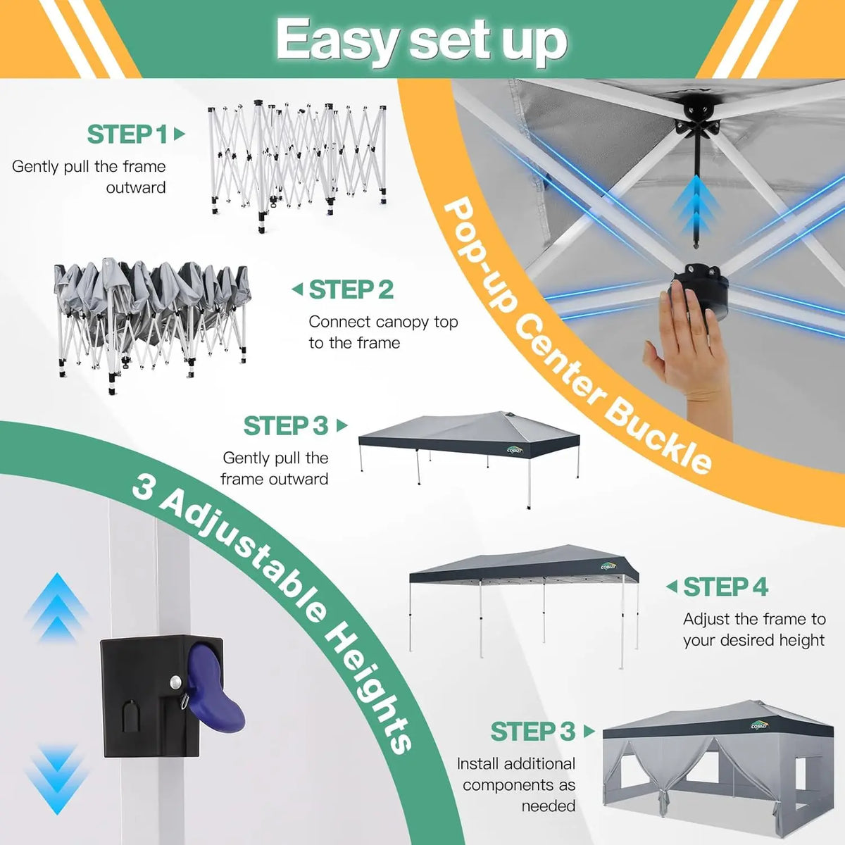 10x20ft Pop Up Canopy Tent