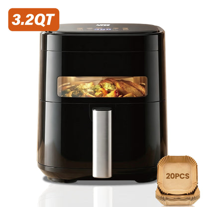YMS 3.2QT Touchscreen Air Fryer with Visible Window