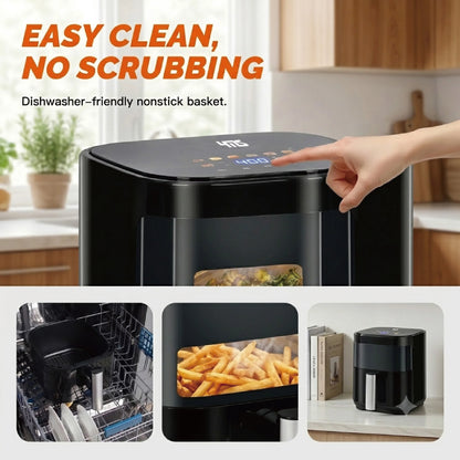 YMS 3.2QT Touchscreen Air Fryer with Visible Window