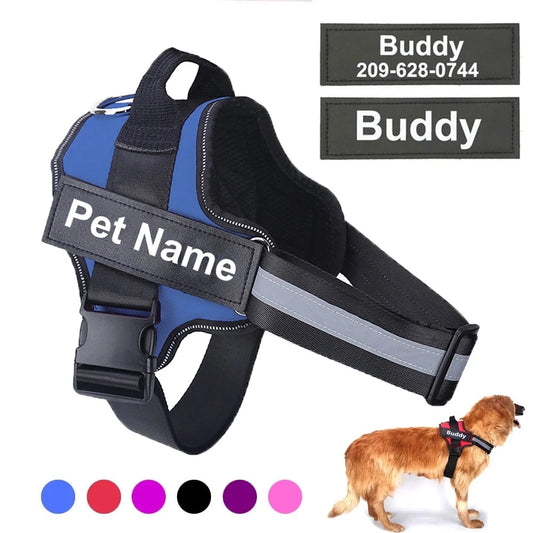 Reflective Dog Harness With ID Patch