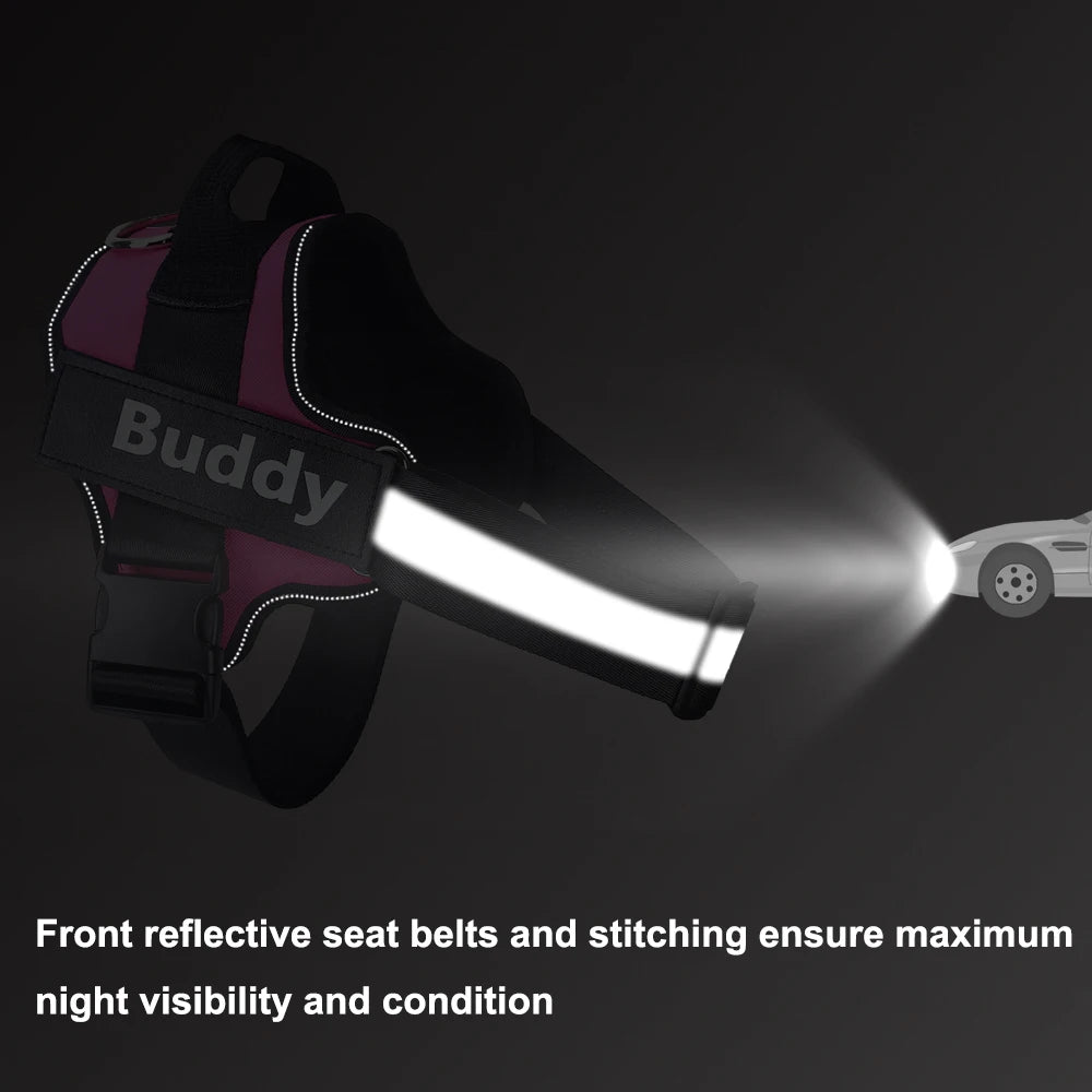 Reflective Dog Harness With ID Patch