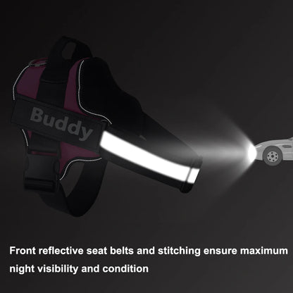 Reflective Dog Harness With ID Patch