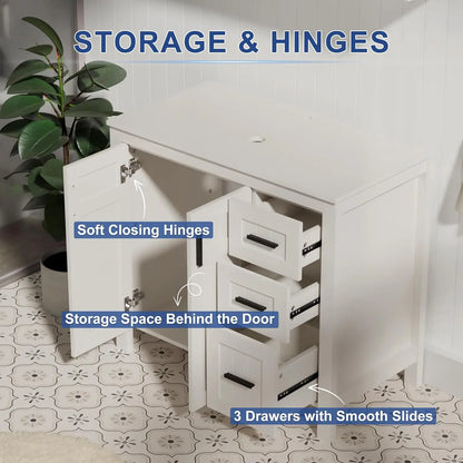 36" Bathroom Vanity Sink Combo