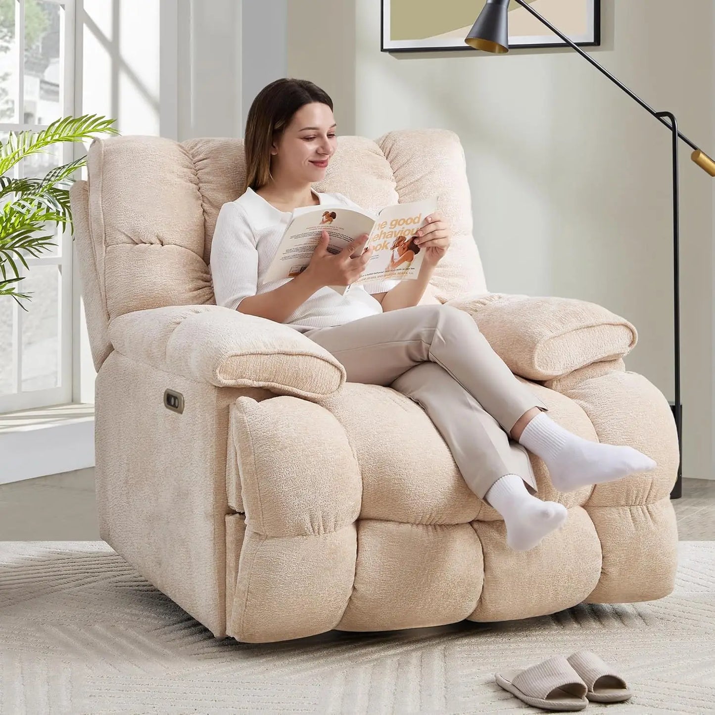 42" Oversized Power Swivel Rocker Recliner
