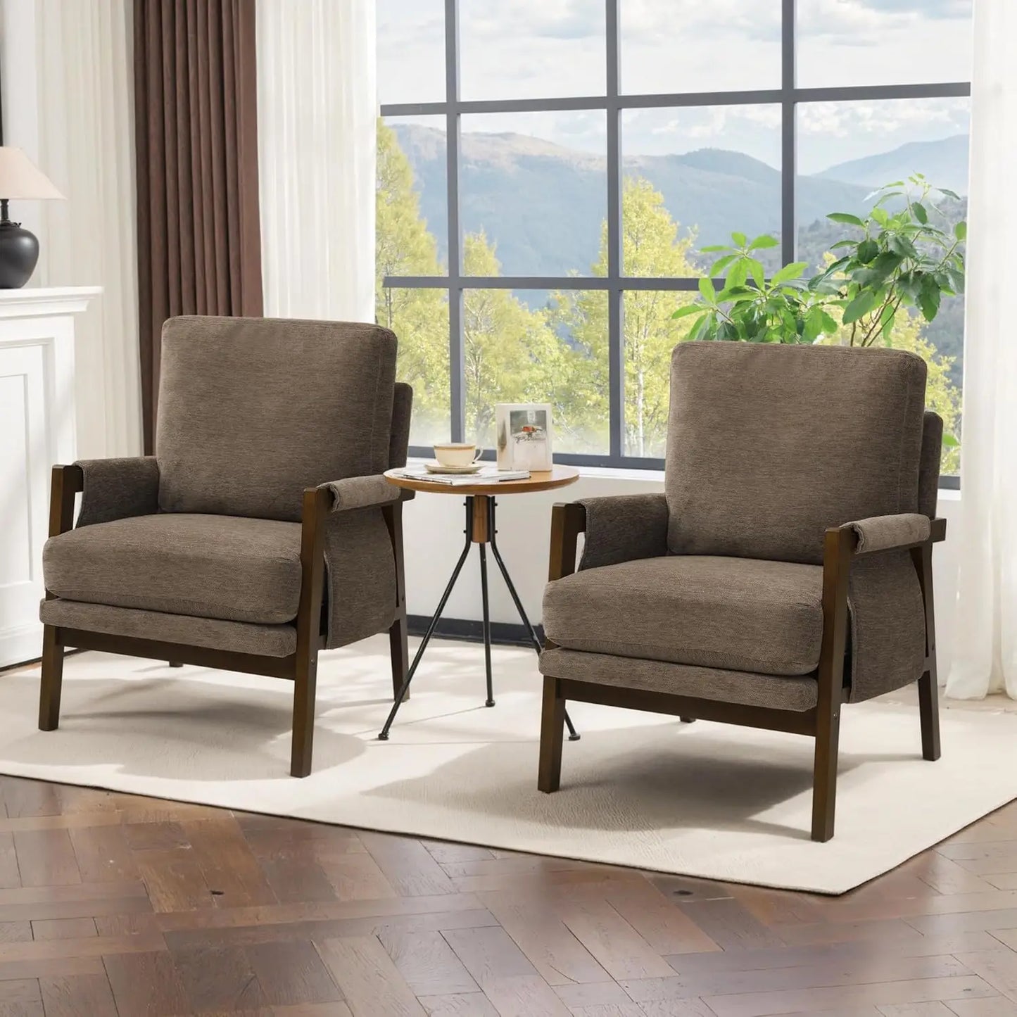 Dark Brown Accent Chair