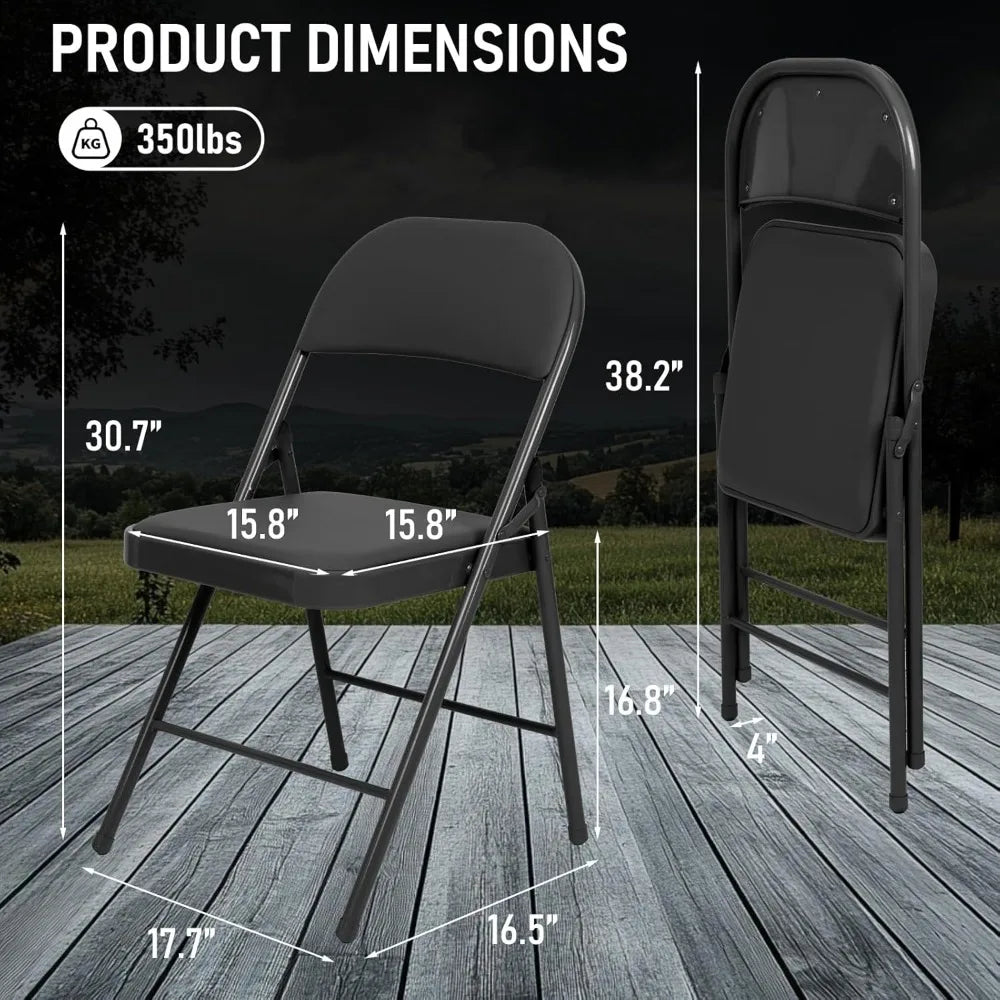10 Pack Folding Chairs Metal