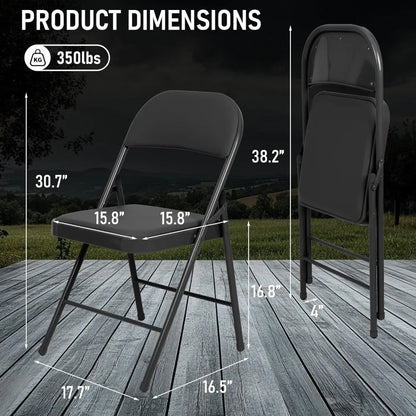 10 Pack Folding Chairs Metal