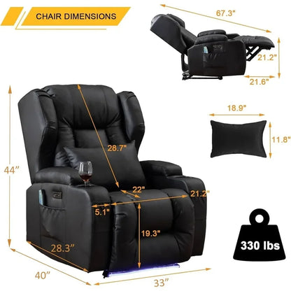Power Recliner Chair Set of 2