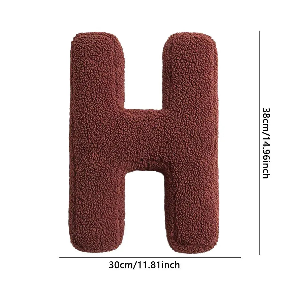 Soft Initial Throw Cushion Plush English Alphabet