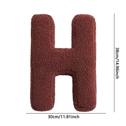 Soft Initial Throw Cushion Plush English Alphabet