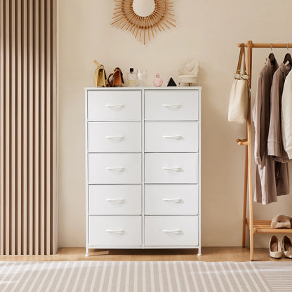 10 Fabric Drawers Wardrobe Steel Frame