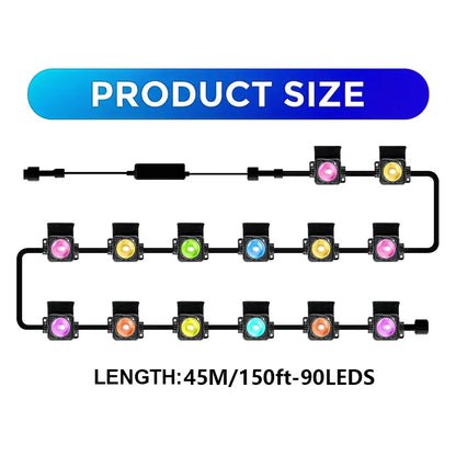 300FT Permanent Outdoor RGB Lights