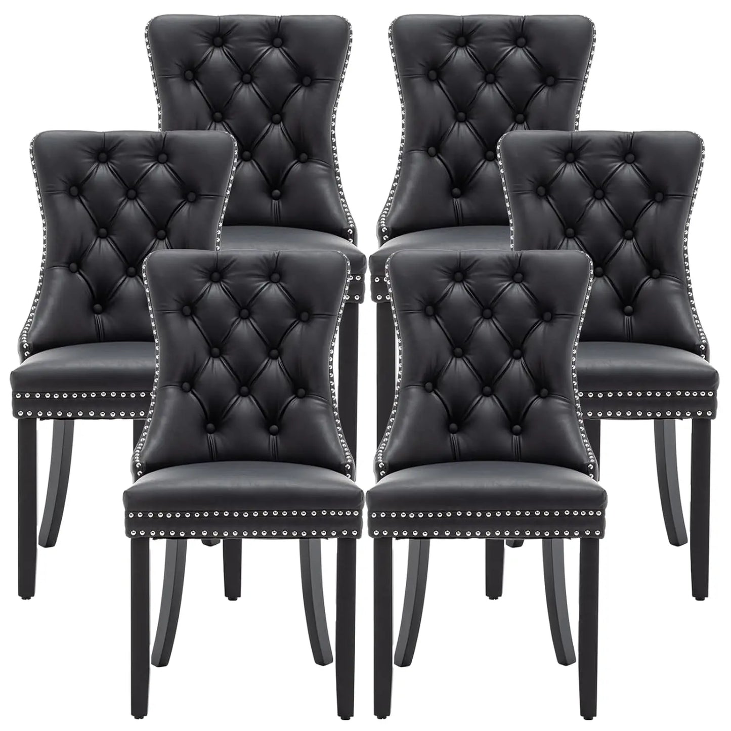 Leather Dining Chairs Set of 6