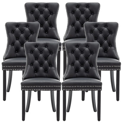 Leather Dining Chairs Set of 6