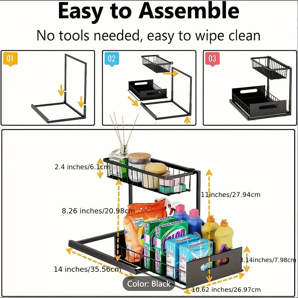 [Sliding Pull-out Cabinet Rack]