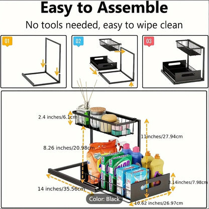 [Sliding Pull-out Cabinet Rack]