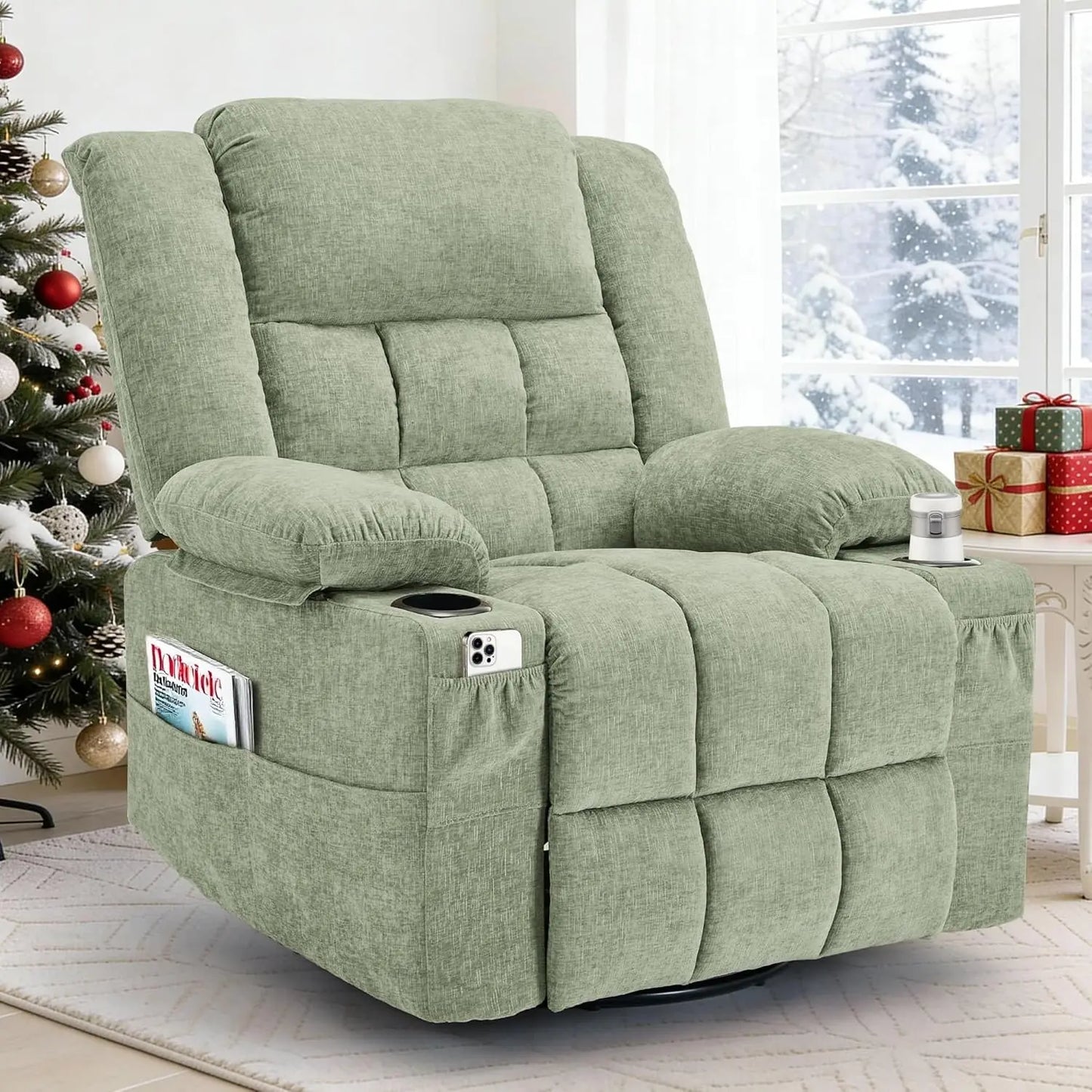 360° Swivel Rocker Recliner for Adults