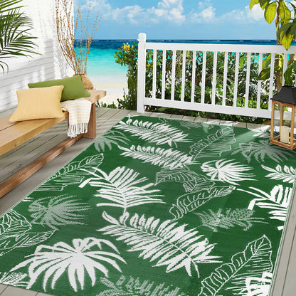 8‘x10' Outdoor Waterproof Recycled Plastic Straw Rug
