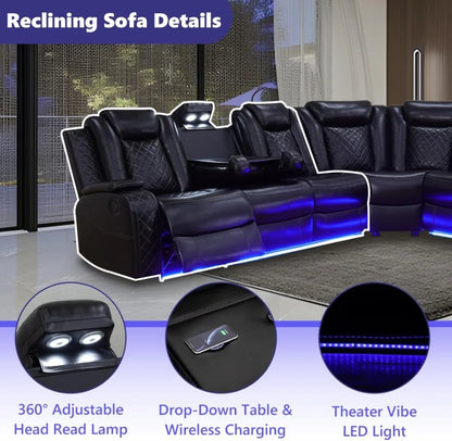 L-Shaped Power Recliner Sofa